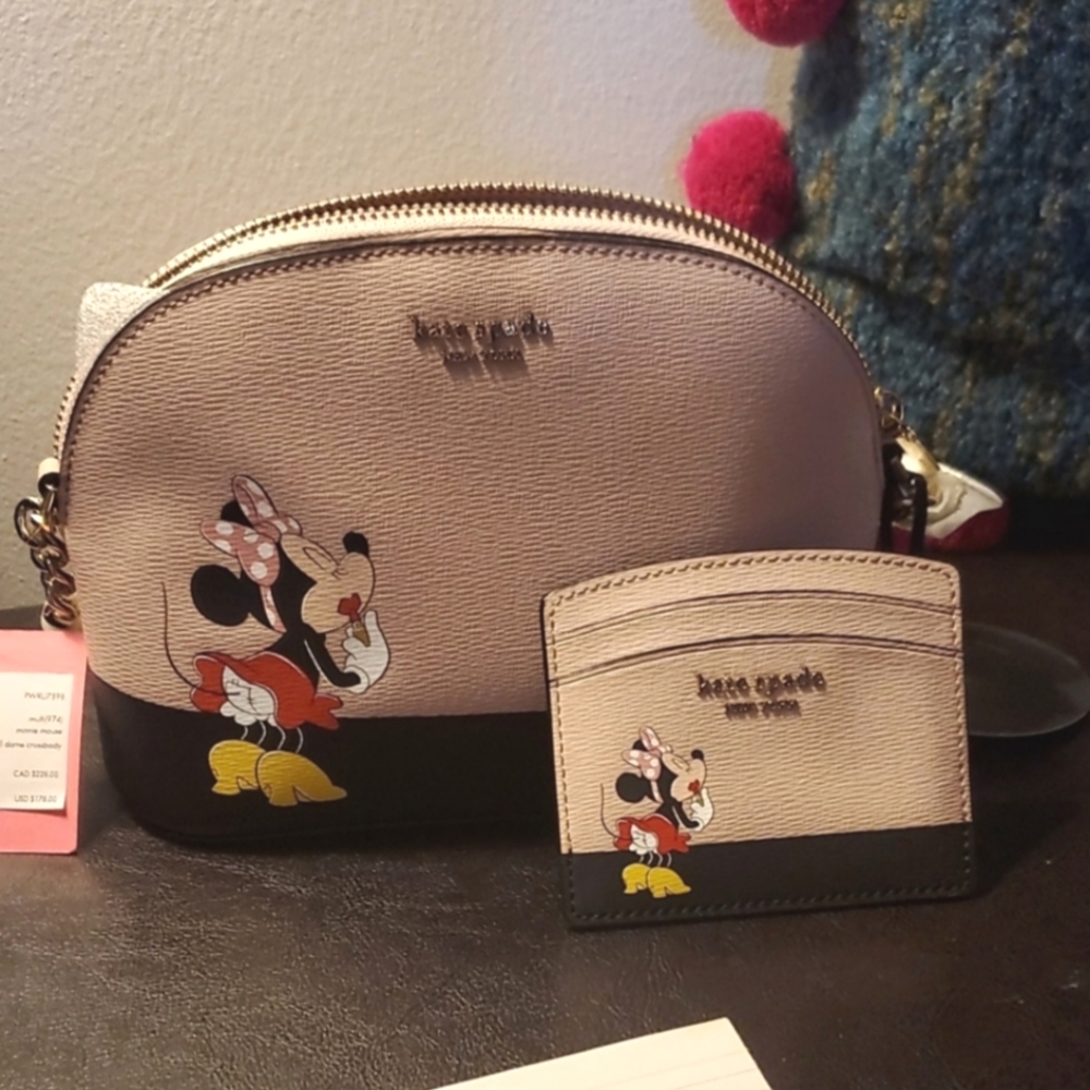 Kate Spade Minnie Mouse Dome Purse and Card Wallet